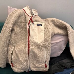 Patagonia Men’s Retro-X Fleece Jacket - Cream and Red